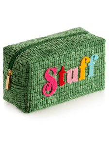 SHIRALEAH "STUFF" ZIP POUCH, GREEN