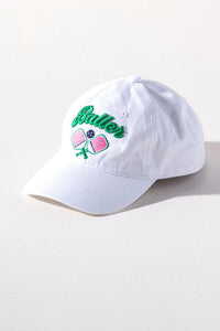 SHIRALEAH "BALLER" HAT, WHITE