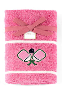 SHIRALEAH PICKLEBALL PADDLES HAND TOWEL, PINK