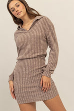 Load image into Gallery viewer, Greater Still Chesnut Ribbed Dress