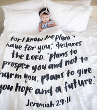 Load image into Gallery viewer, Jeremiah 29:11 Organic Swaddle