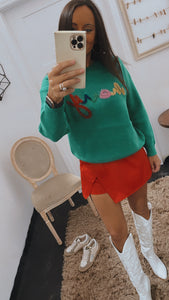 Merry Hunter Green Sweater