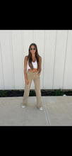 Load image into Gallery viewer, Turning Heads High Waisted Straight Wide Leg Khaki Denim Jeans