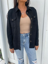 Load image into Gallery viewer, Classic Comeback Black Button Down Shacket