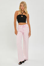 Load image into Gallery viewer, Turning Heads High Waisted Straight Leg Acid Pink Jeans