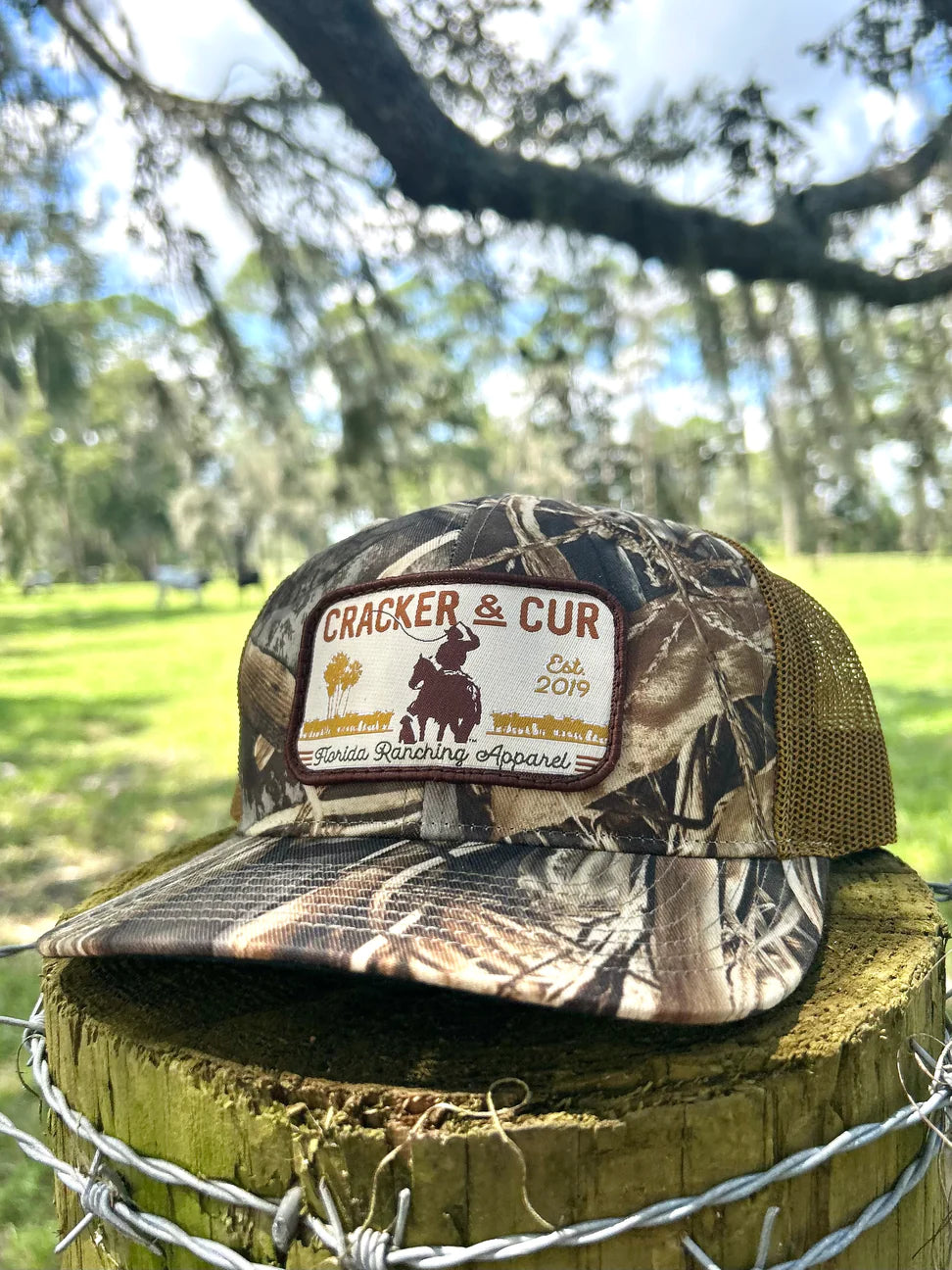 Cracker and Cur Florida Ranching Patch Hat - Realtree/Buck