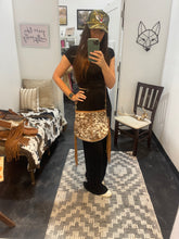 Load image into Gallery viewer, Myra Brown Speckled Cowhide Fringe Crossbody