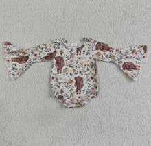 Load image into Gallery viewer, Baby Girls Pink Highland Long Sleeve Onesie