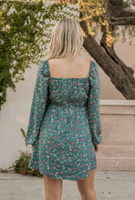 Load image into Gallery viewer, When The Sun Sets Sage Floral Dress
