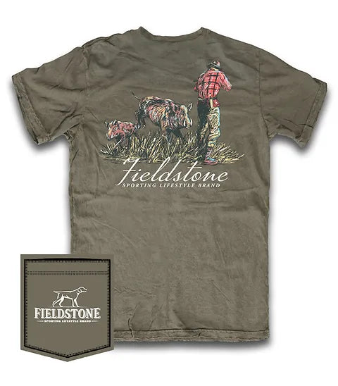 Fieldstone Charcoal Grey Hog Hunt Graphic Tee