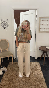 Oatmeal High Wasted Wide Leg Pants