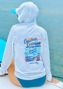 Cracker & Cur Drifit Cracker Cove White Hoodie Front Only
