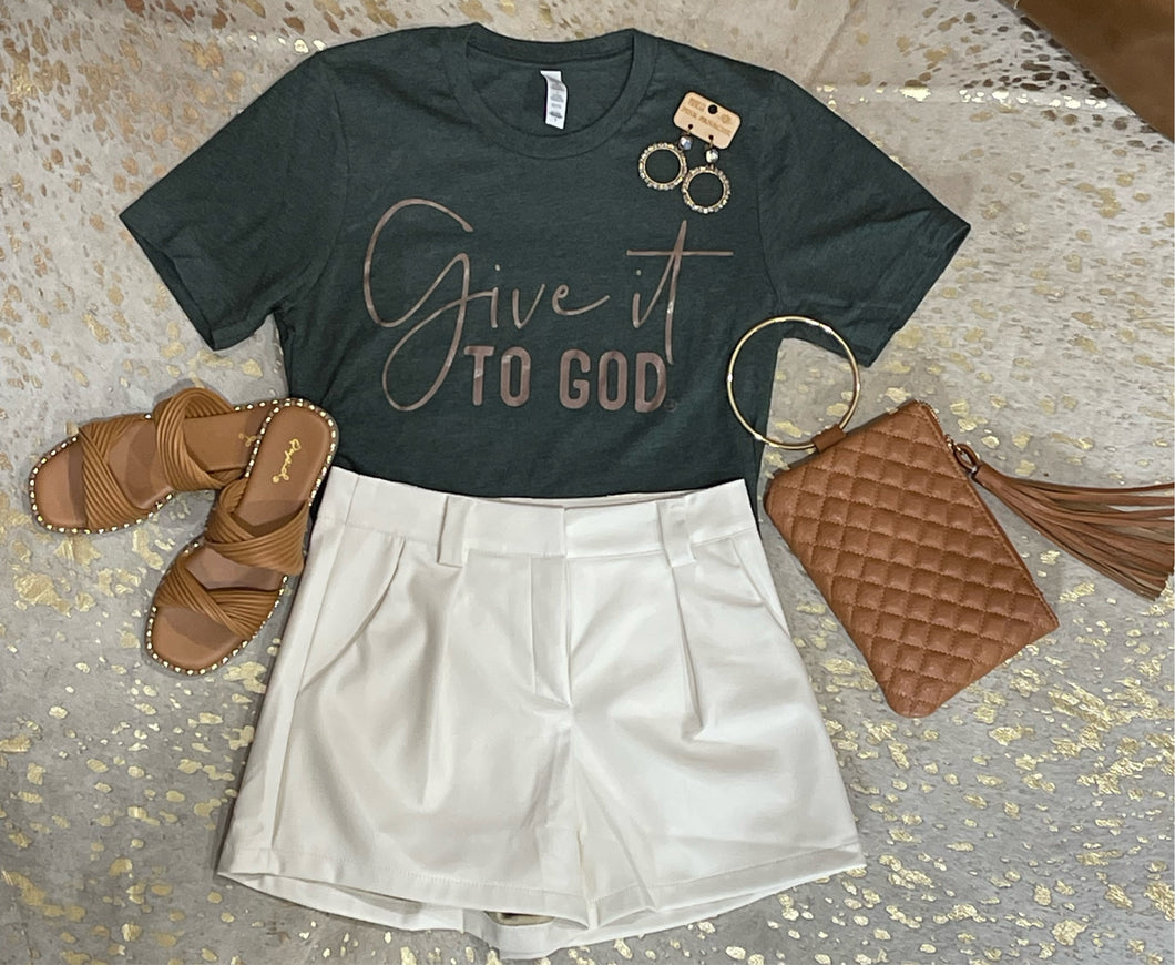 Give It To God Hunter Green Graphic Tee