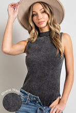 Load image into Gallery viewer, Hey Honey Black Washed Mock Neck Bodysuit