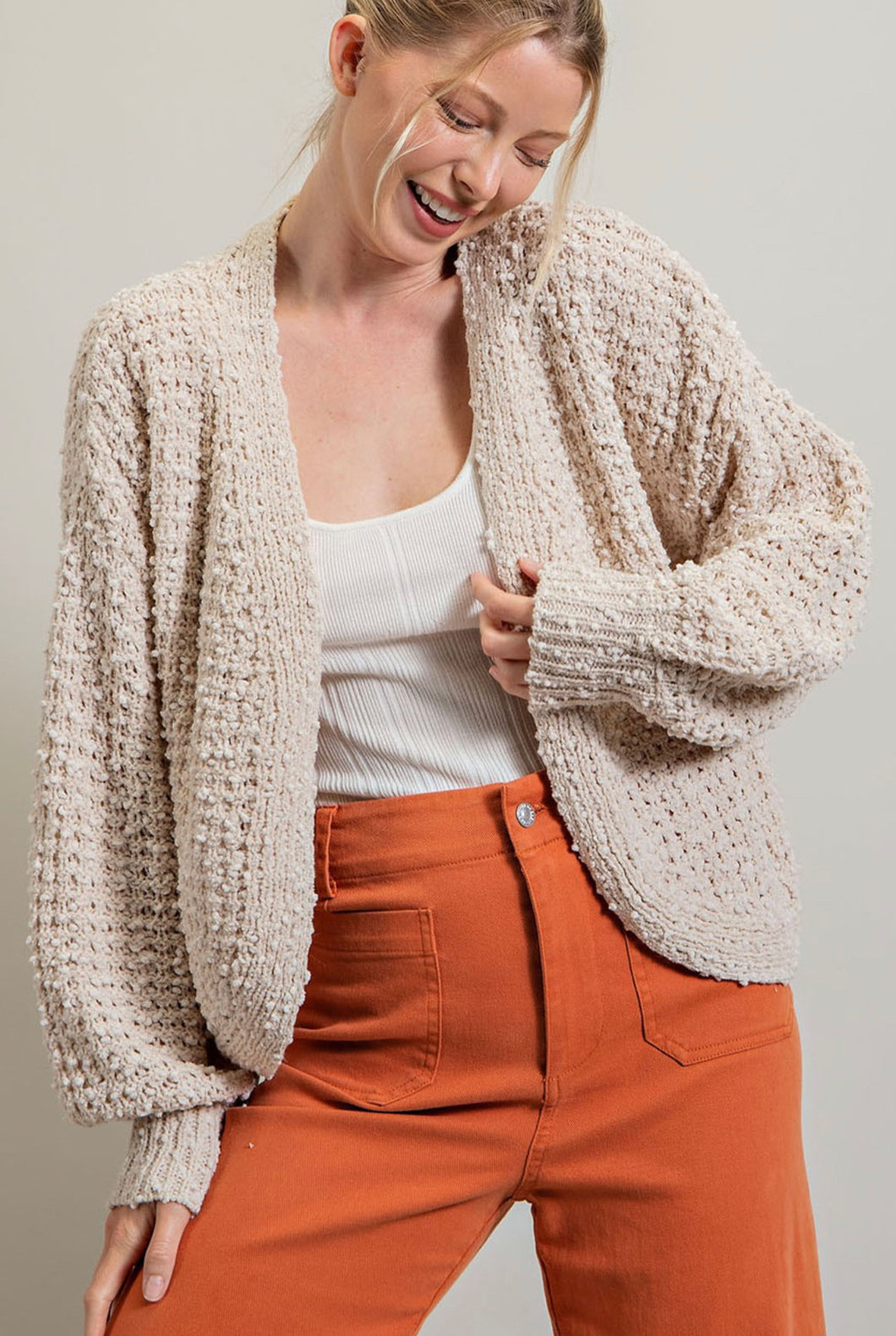 Fine Example Oatmeal Cardigan