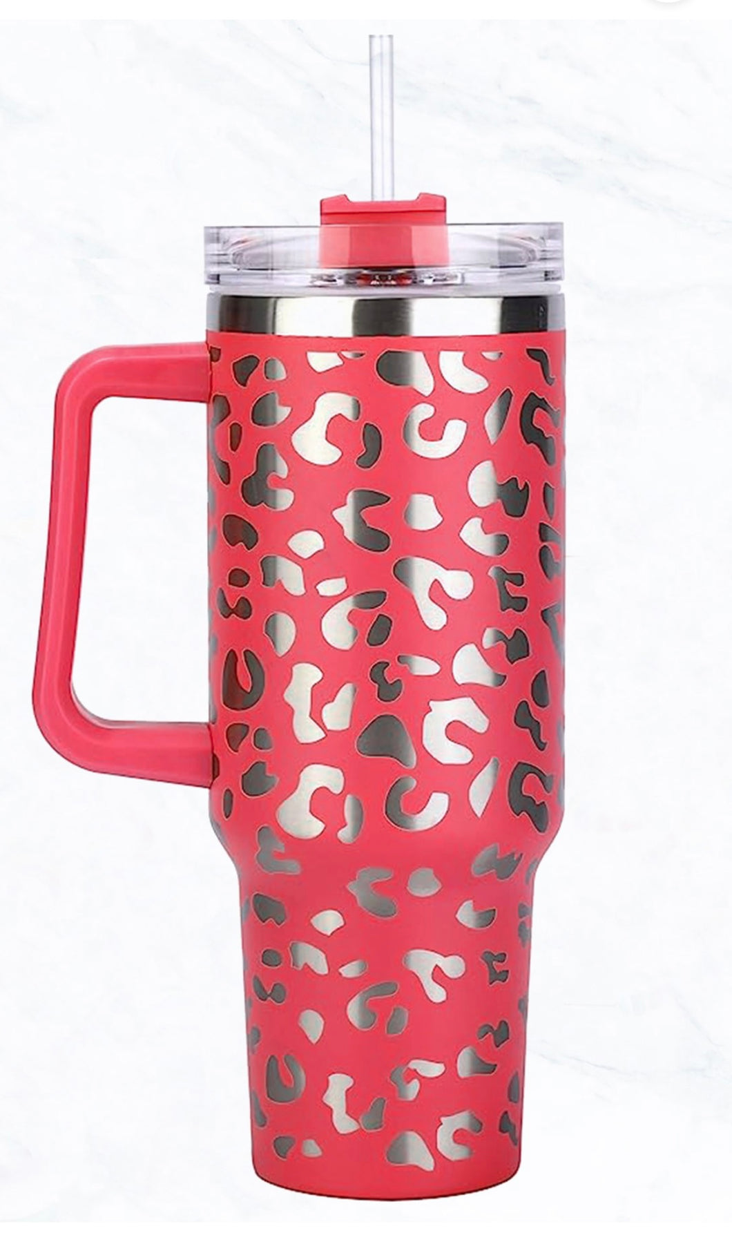 Red Leopard Print Cup