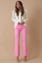 Load image into Gallery viewer, Move Over High Rise Pink Slim Straight Ankle Jeans