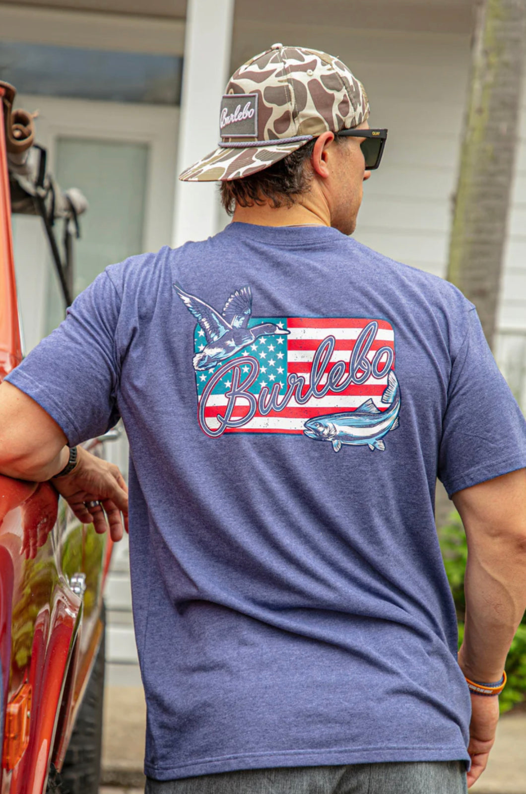 Burlebo American Flag Patch Graphic Tee