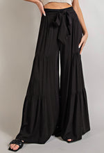 Load image into Gallery viewer, Meant To Be Black Tiered Wide Leg Pants