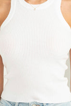 Load image into Gallery viewer, I’ll Think About It White Ribbed Tank
