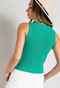 Find Your Fire Green Cropped Tank