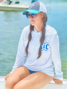 Cracker & Cur Drifit Cracker Cove White Hoodie Front Only