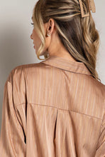 Load image into Gallery viewer, That warm feeling satin stripe button down