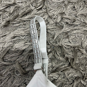 White Strap-It Bra with silver strap