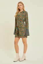 Load image into Gallery viewer, Autumn Blossom Button Down Dress With Knot Detail