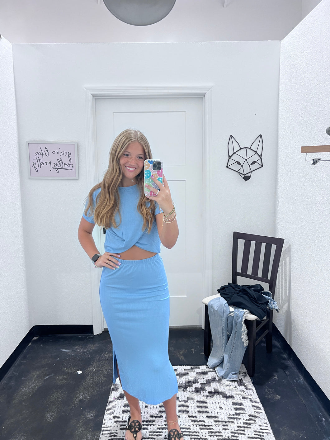 Light Up My Life Light Blue 2 Piece Set