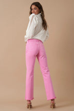 Load image into Gallery viewer, Move Over High Rise Pink Slim Straight Ankle Jeans