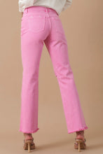 Load image into Gallery viewer, Move Over High Rise Pink Slim Straight Ankle Jeans
