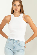 Load image into Gallery viewer, I’ll Think About It White Ribbed Tank