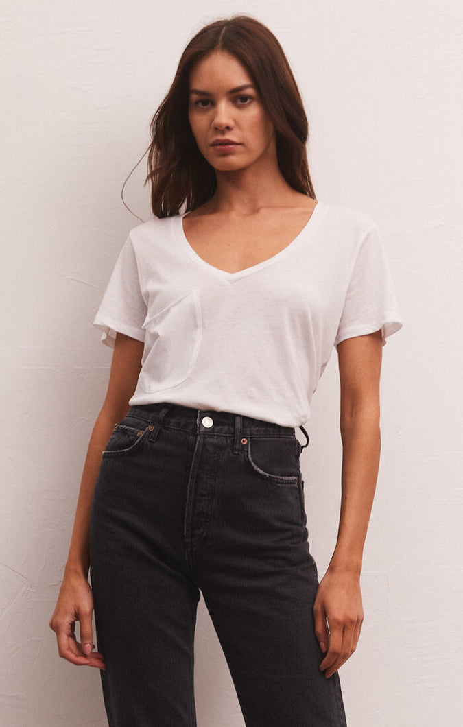 The Z Supply White Pocket Tee