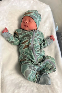 Burlebo Baby Onesie - Retro Duck Camo
