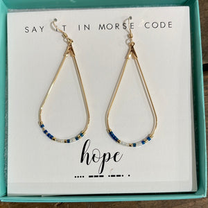 Morse Code Hope Earrings