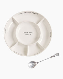 Mud Pie "Let's Taco 'Bout It" Platter and Spoon Set