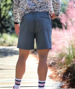 Burlebo Everyday Shorts River Rock Gray - Deer Camo Pockets