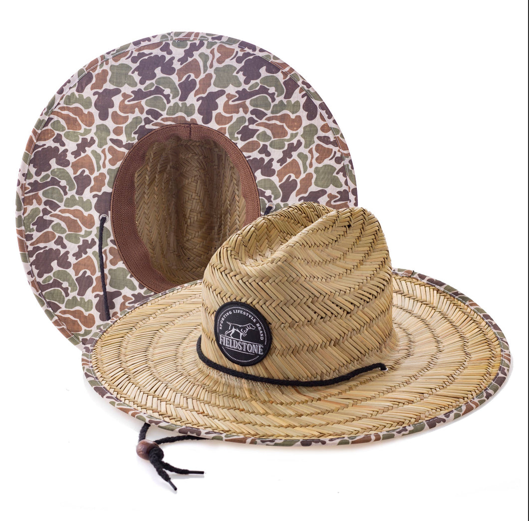Fieldstone Camo Youth Straw Hat